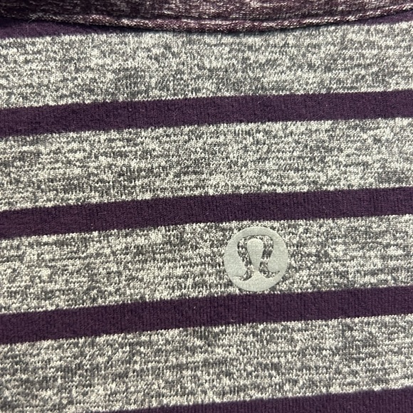 Lululemon Surge Warm 1/2 Zip Pullover Yachtie Stripe heathered grey purple Small - Picture 8 of 13